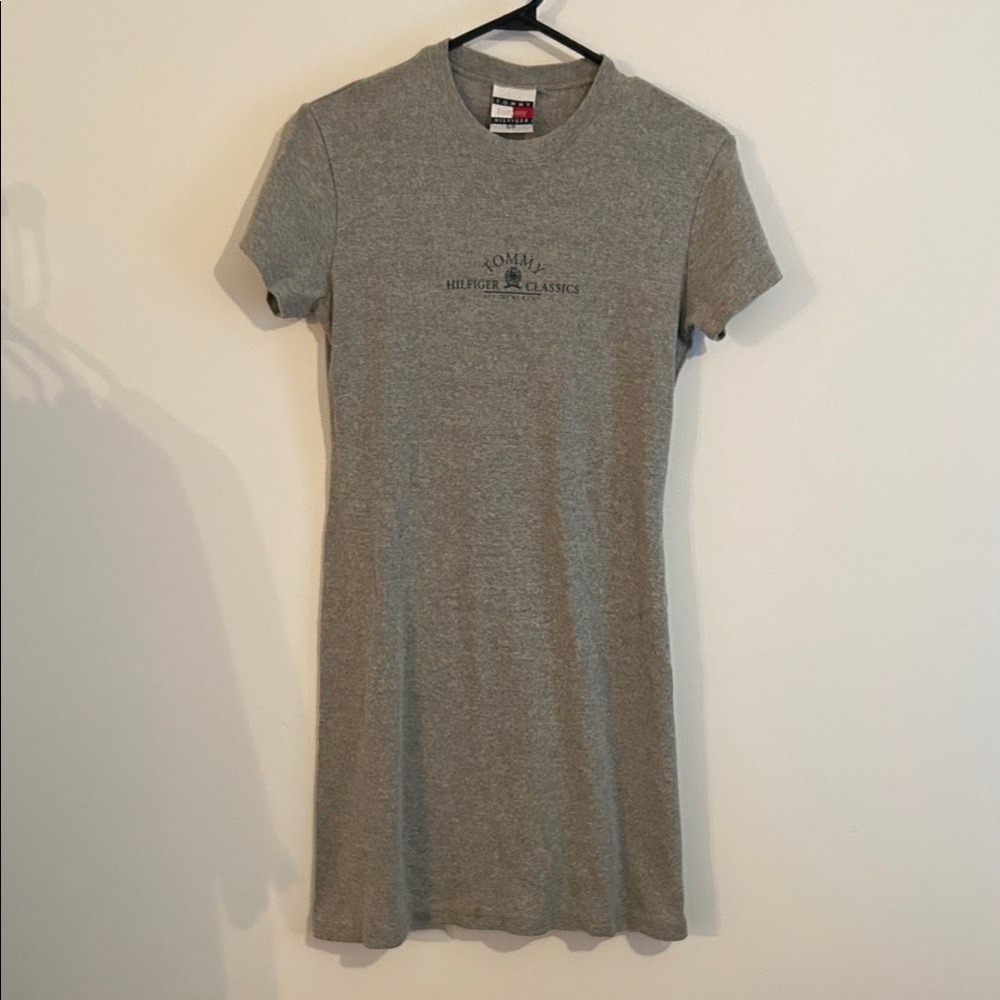 Vintage Tommy Hilfiger Heather Gray Logo Dress